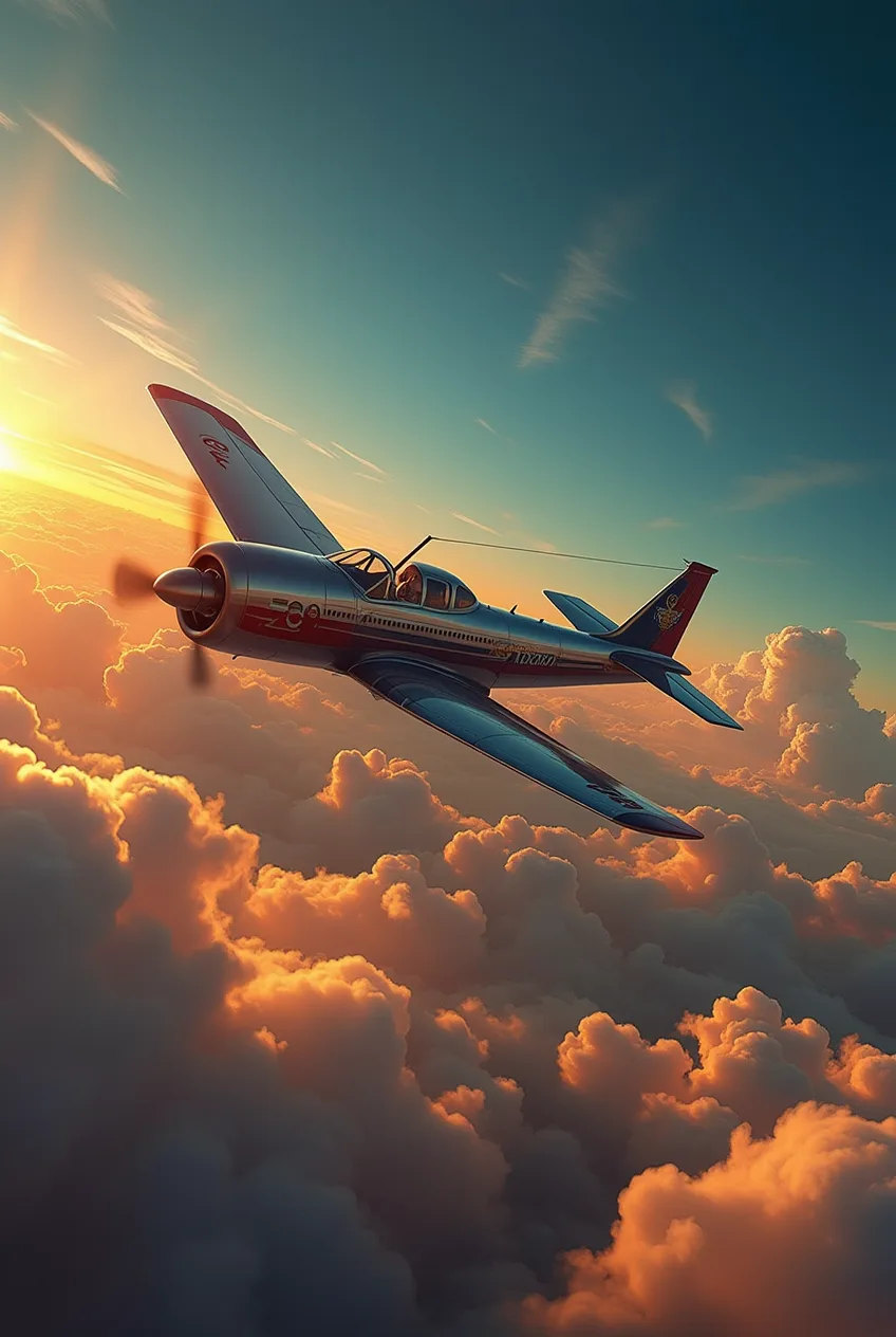 red airplane 1win in the sky