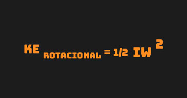 Formula de energía cinética rotacional