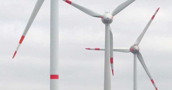 Turbinas de viento energía eólica